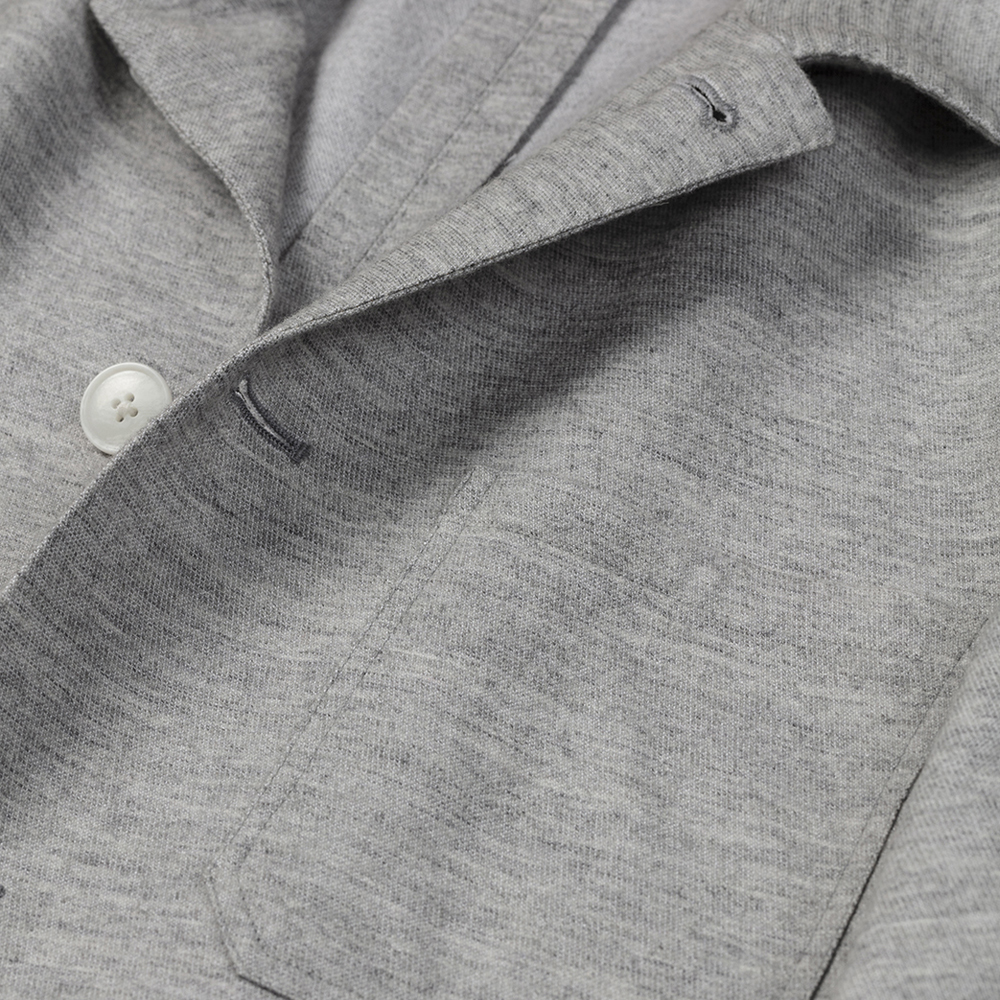 Элемент Сорочки из стрейчевой ткани из смеси шерсти, лиоцелла и кашемира серого цвета