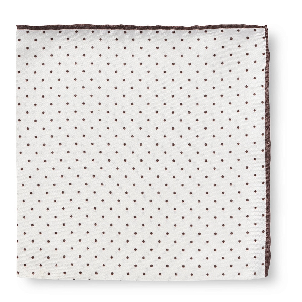Белый платок в коричневый горошек